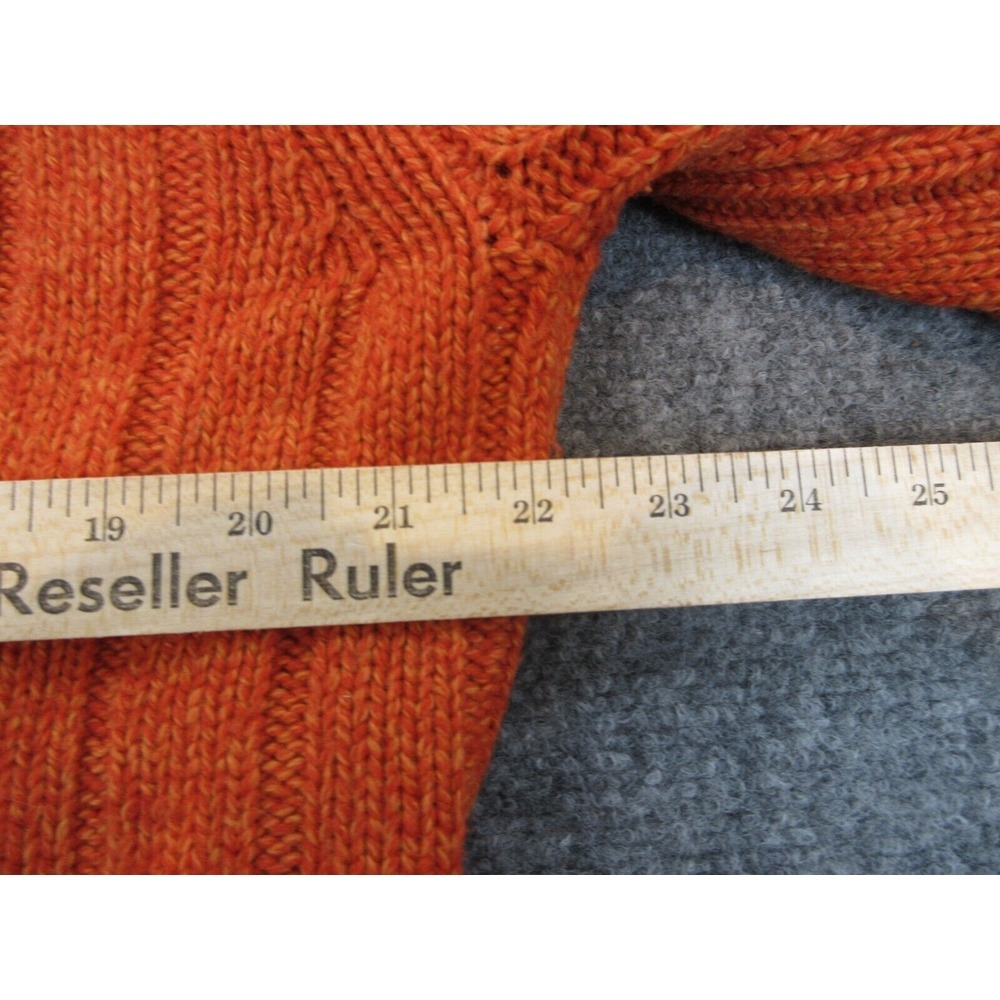 Abercrombie & Fitch Sweater Womens Extra Large Orange Turtle Neck Knit Lambswool - Picture 5 of 10